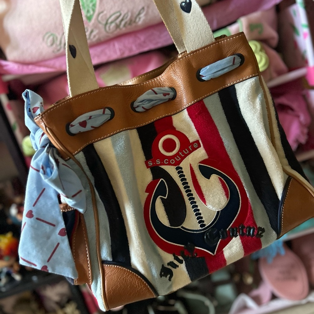 SOLD Juicy Couture Nautical S.S Couture Anchor Red White Blue Navy Daydreamer